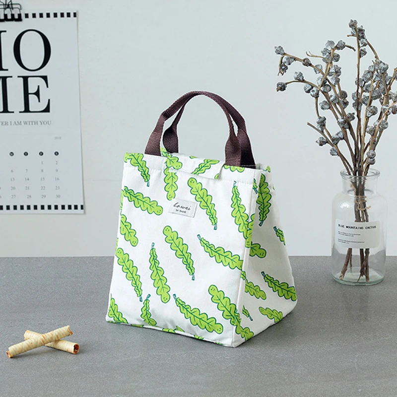 Canvas Lunch Bag Fresh Insulation Cold Bales Thermal Leisure Picnic Travel Convenient Package Portable | Дом и сад