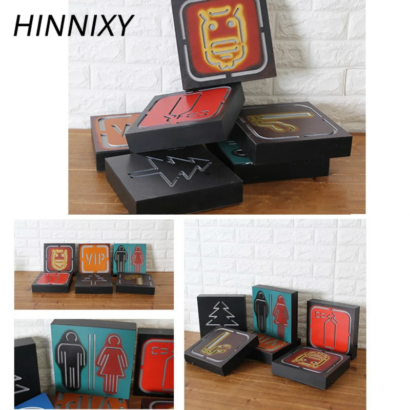 Декоративная вывеска светильник Hinnixy для бара без парковки курения WC настенный