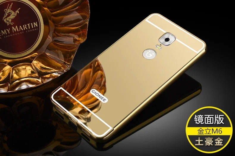 Чехол для Gionee M6 роскошная акриловая алюминиевая металлическая рамка зеркальная