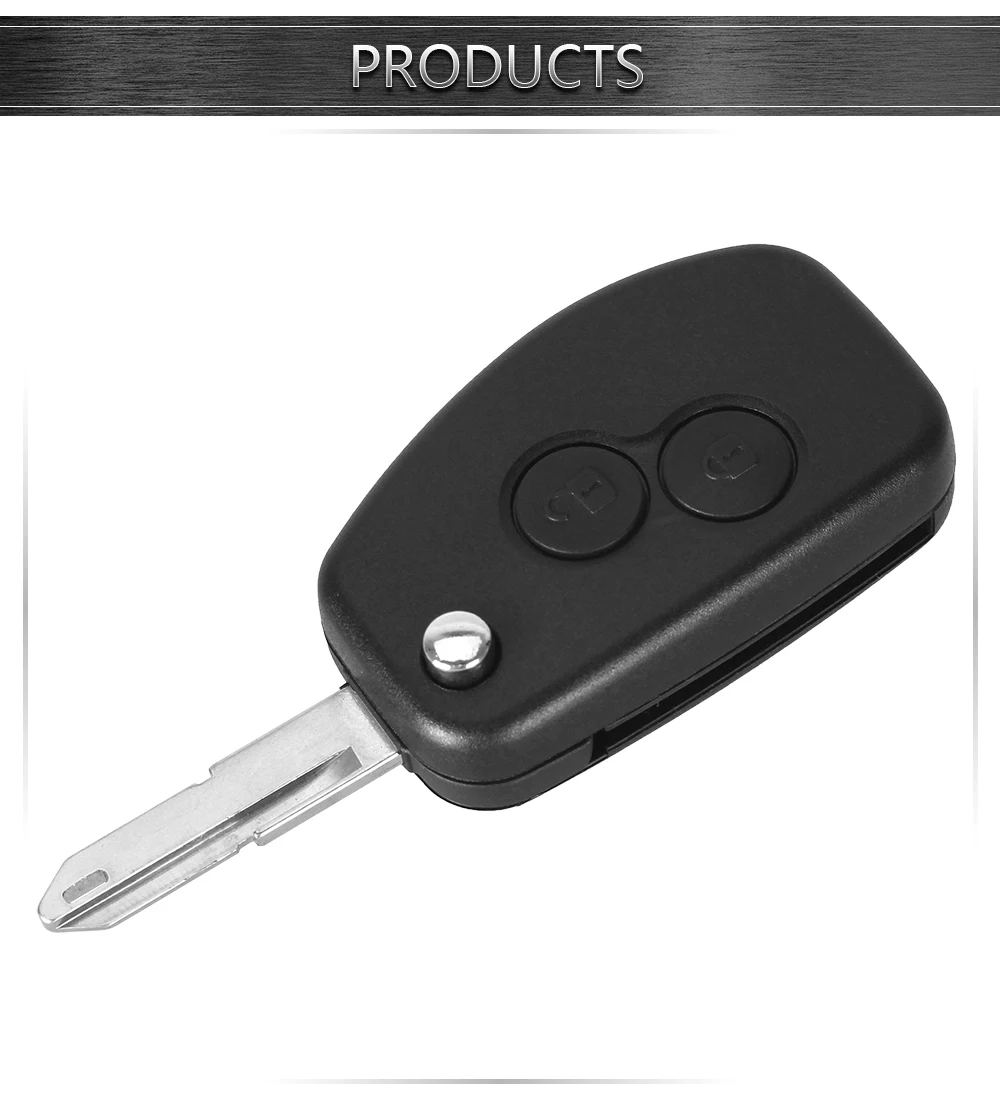 KEYYOU модифицированный 2 кнопки дистанционного ключа оболочки для Renault Megane модус Espace Лагуна Duster Logan DACIA Sandero Fluence Clio