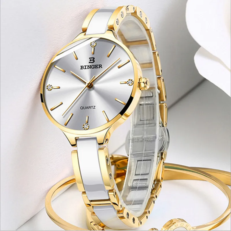 

Luxury Switzerland Brand Women High-tech Ceramic Watches Japan Quartz Elegant Lady Slim Bracelet Watch Waterproof Fashion Montre
