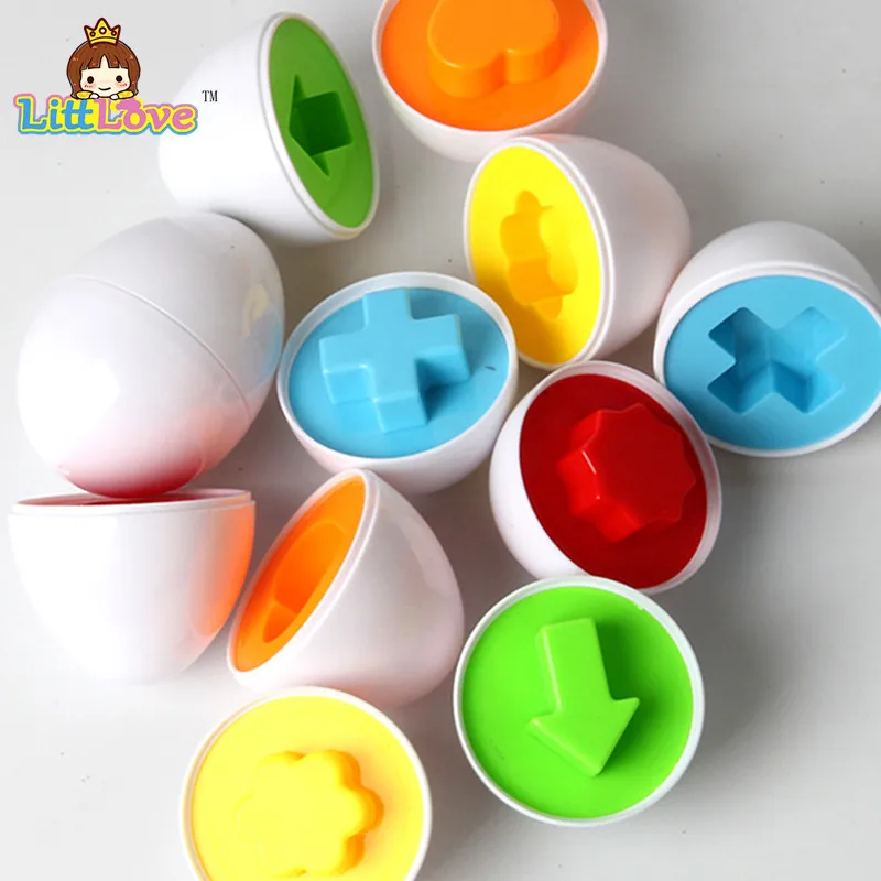 LittLove 6Pcs Eggs Learning Education Toys Kids Mixed Shape Wise Pretend Puzzle Smart Baby Kid Tool Brain Games | Игрушки и хобби