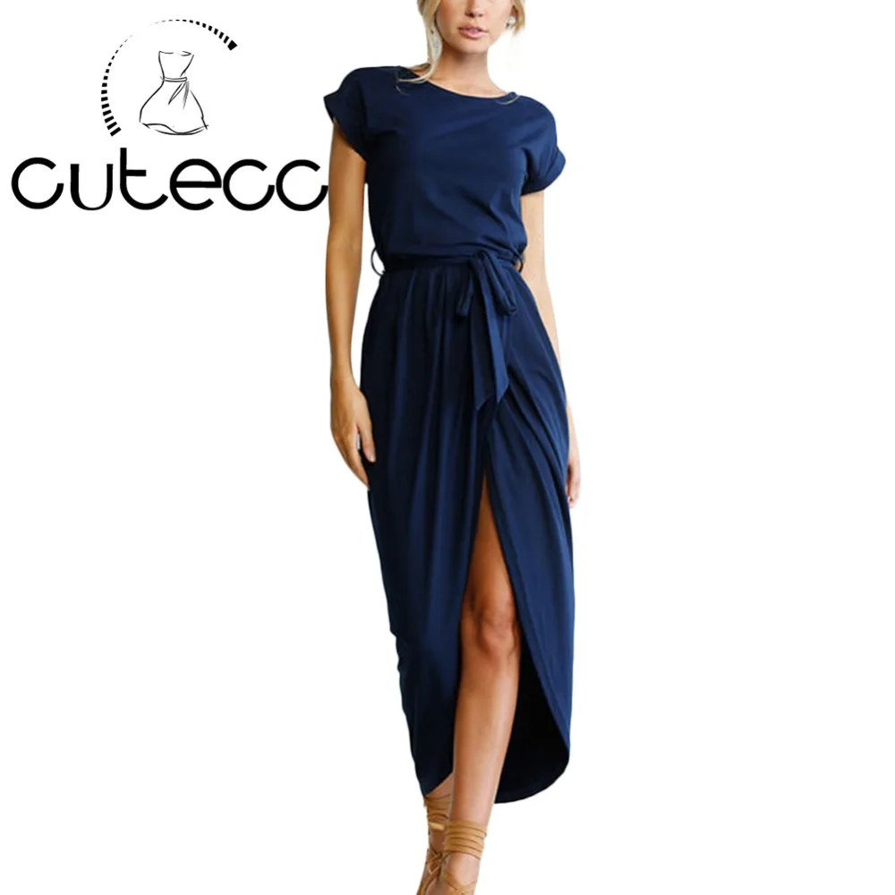 Летний Стиль повседневные свободные однотонные женские платья с короткими