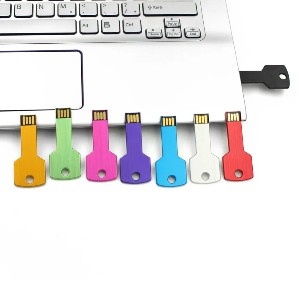 Хит продаж бесплатная доставка высокое качество металлический цветной ключ 8 ГБ