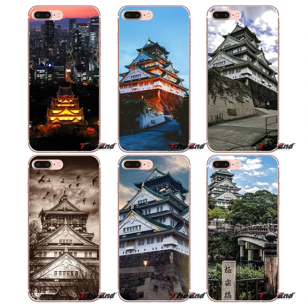 Силиконовый чехол для iPhone X 4 4S 5 5S 5C SE 6 6S 7 8 Plus Samsung Galaxy J1 J3 J5 J7 A3 A5 2016 2017 Япония Осака