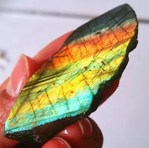 Натуральный разноцветный лабрадорит кристалл оригинальный камень|stone crystal|stone