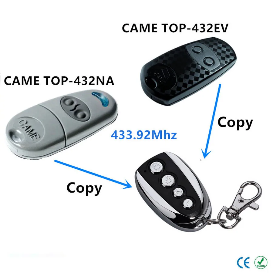 

CAME TOP432EV TOP432NA TOP-432NA Remote Control 433.92MHz Gate Garage Door CAME Remote Control 433MHz