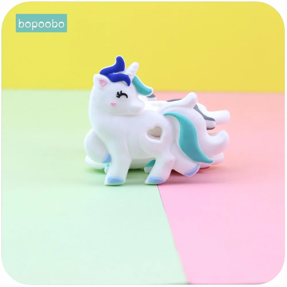 Bopoobo 1 шт. детская силиконовая игрушка в виде единорога|baby teether|baby teethingbaby teether teething |