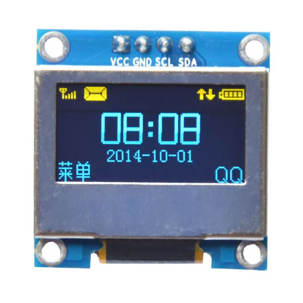 0,96 дюймовый 4Pin синий желтый IIC igc oled-дисплей с защитной крышкой экрана для Arduino