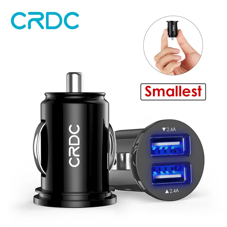 Автомобильное зарядное устройство CRDC с двумя usb портами быстрая/быстрая зарядка