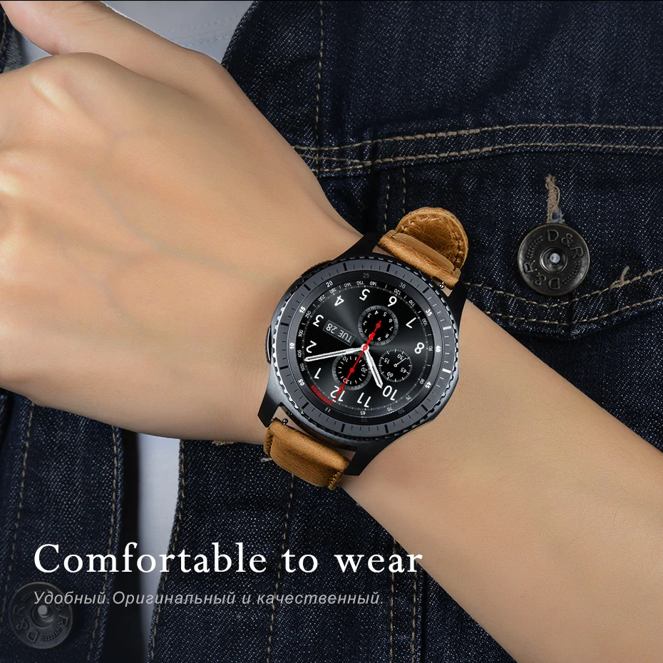 HOCO ремешок для часов из натуральной кожи samsung gear S3 классический с пряжкой Watch