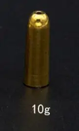Smooth 10g 10 шт. резьба медный шар кулон рыболовные крючки металлические приманки из свинца голова грузила глубокая вода пуля Вес рыболовные принадлежности PESCA - Цвет: Smooth 10g