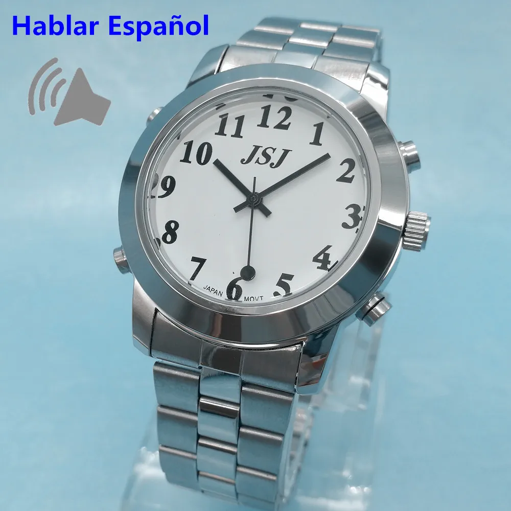 Испанский говорящие часы Hablar Espanol для слепых или низкая Vison людей с тревогой