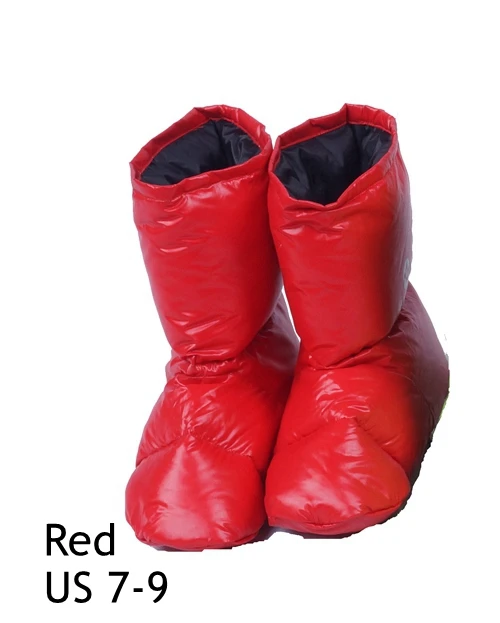 Red Aegismax/спальный мешок; аксессуары; тапочки с гусиным пухом; ультралегкие тапочки для кемпинга; мягкие носки; унисекс; домашняя теплая обувь; долгое путешествие - Цвет: Red