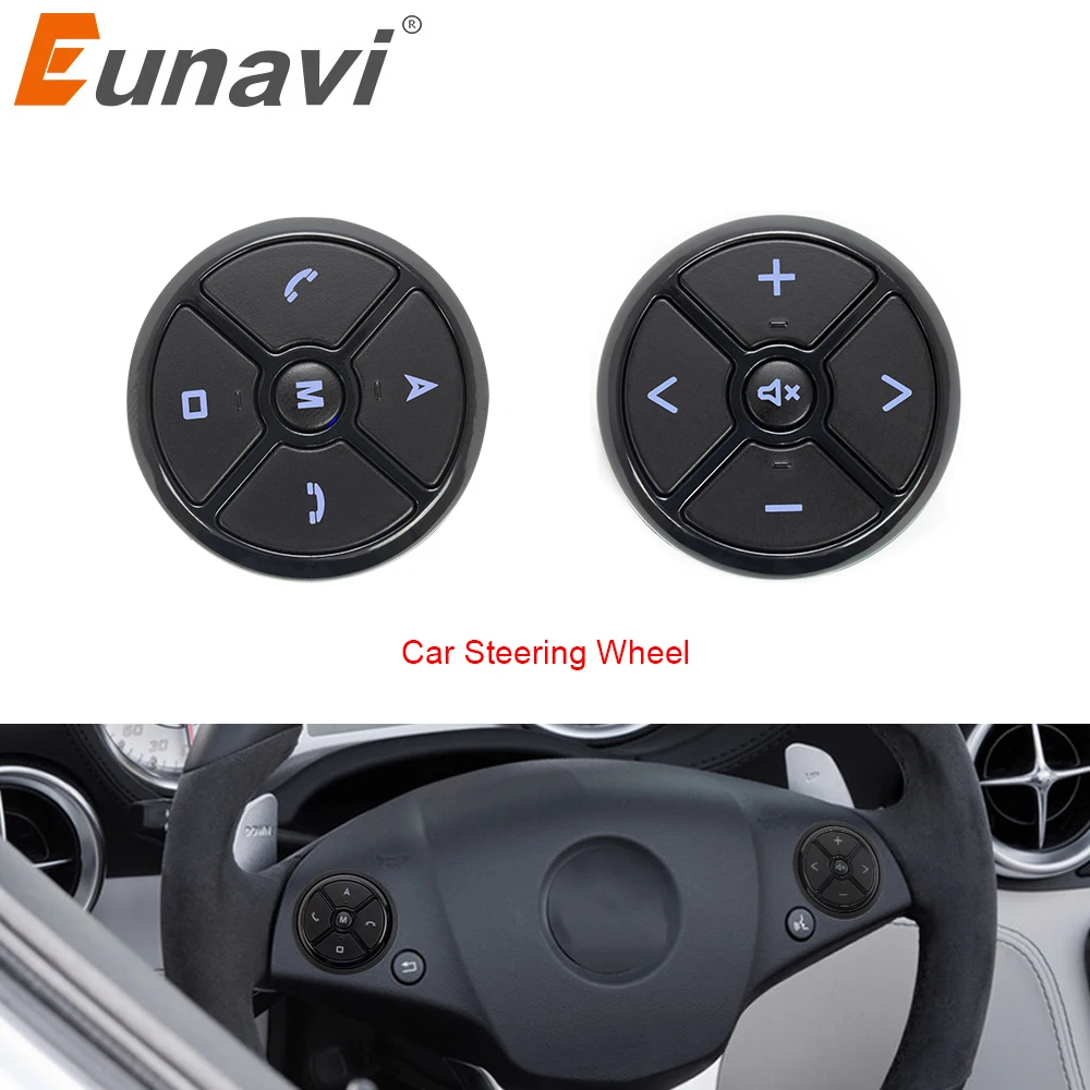 Eunavi Универсальный Автомобильный руль пульт управления 4Key музыка DVD GPS навигация