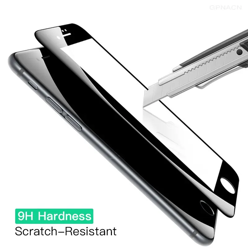 Закаленное 3d-стекло с изогнутыми краями для iPhone X 8 7 6 6s Plus Защитное стекло экрана