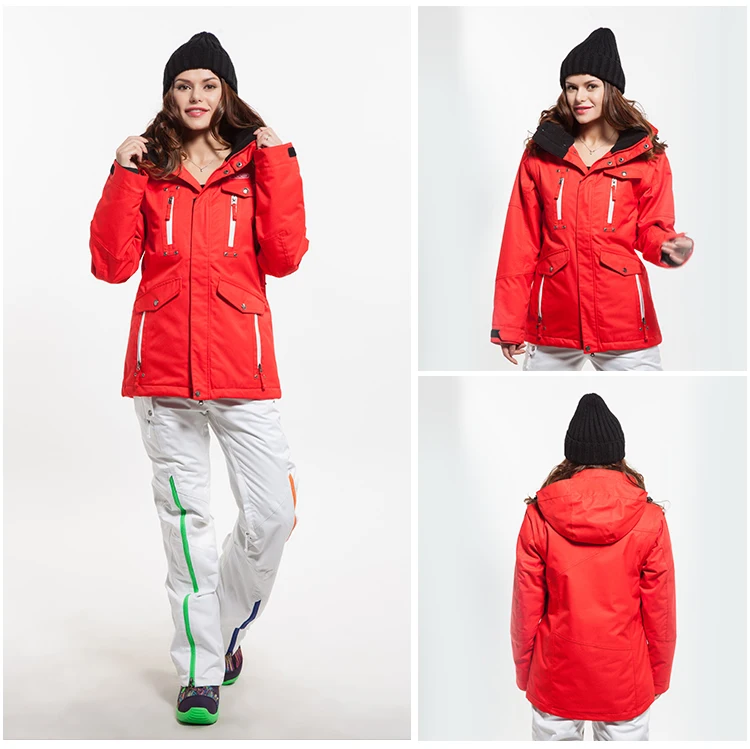 Женские лыжные комплекты гарантируют подлинность! StormRunner женские лыжные костюмы, куртка+ штаны, комплект, водостойкие, термальные, с хлопковой подкладкой, для сноуборда