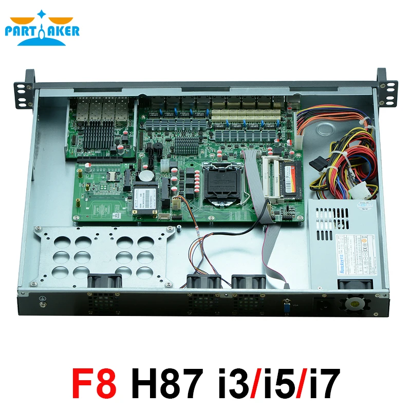 Сетевой сервер безопасности 1U брандмауэр ПК с 8 портами гигабитная lan 4 SPF Intel Core i5