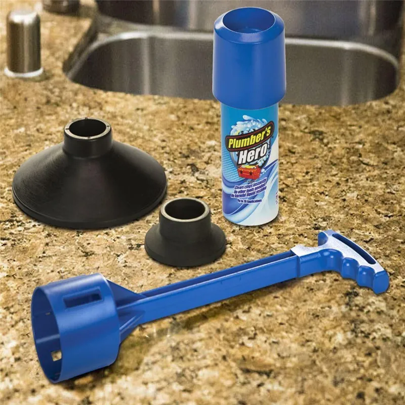 Air Pressure Drain Cleaner Sewer Cleaning Brush Kitchen Bathroom Toilet Dredge Plunger Basin Pipeline Clogged Remover Tool | Дом и сад