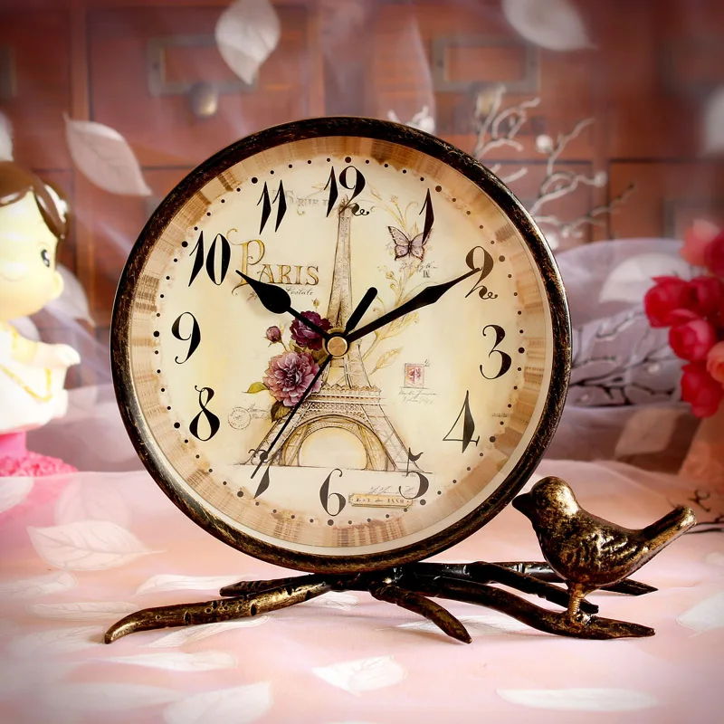 2018 новые автомобильные часы Reloj De Mesa украшения железные настольные круглые