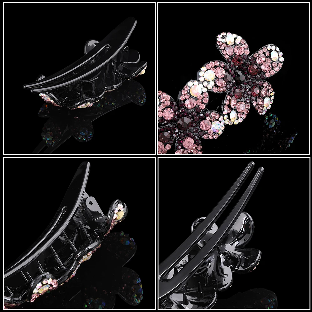 Женская заколка для волос AWAYTR большие стразы цветок коготь зажим модные