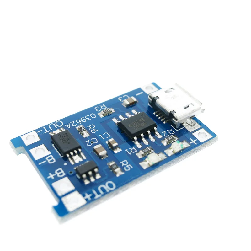 50 шт. Micro USB 5 в 1A 18650 TP4056 модуль зарядного устройства литиевой батареи зарядная плата с защитой двойные функции 1A li-ion