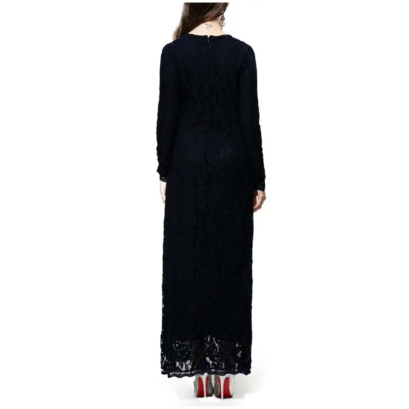 FS Исламские мусульманские кружевные платья для женщин Турецкая Малайзия Абайи в