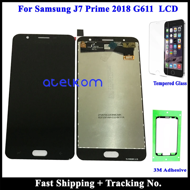 ЖК-дисплей с регулируемой яркостью для SAMSUNG J7 Prime 2018 G611 ЖК-экран Samsung сенсорным