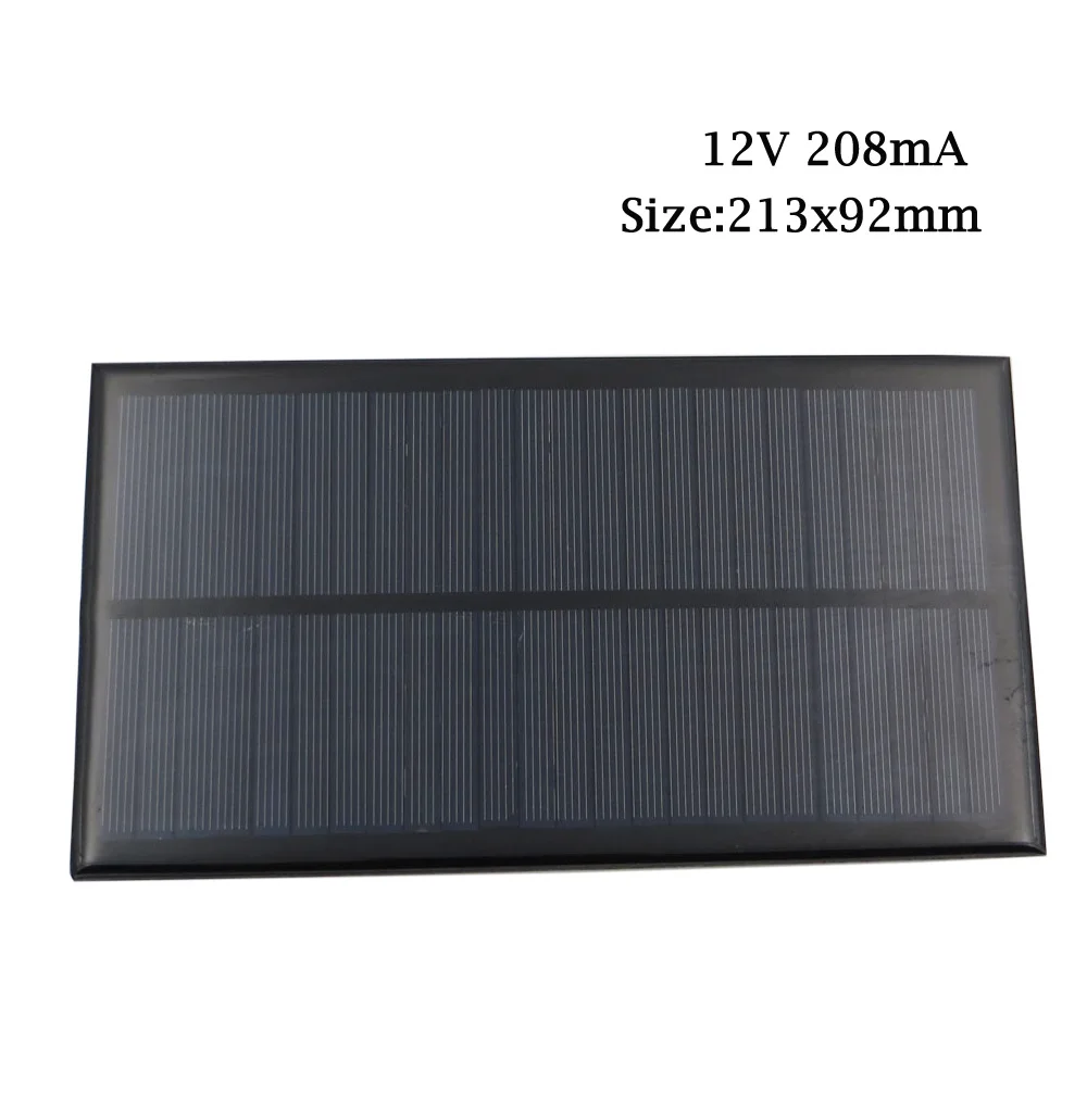 Панели солнечные автомобиля 12V батареи РВ 12VDC 150mA 160mA 167mA 208mA 250mA 83mA 278mA 18V Мини Солнечная Батарея зарядное устройство