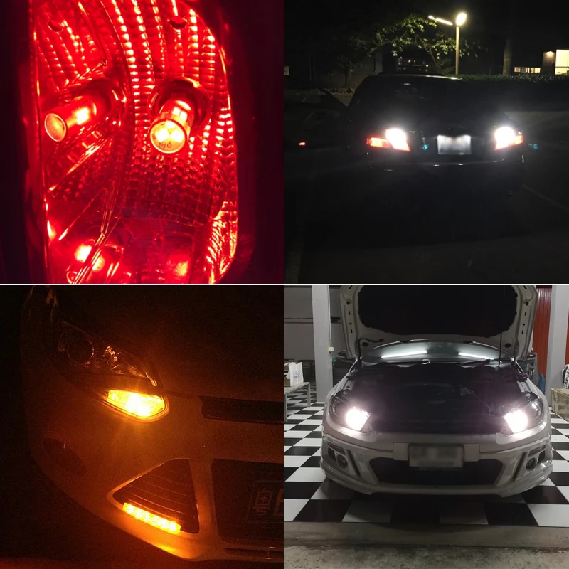 SAARMAT 2 * Светодиодный T20 7440 7443 WY21W W21W лампа заднего хода автомобиля тормозных