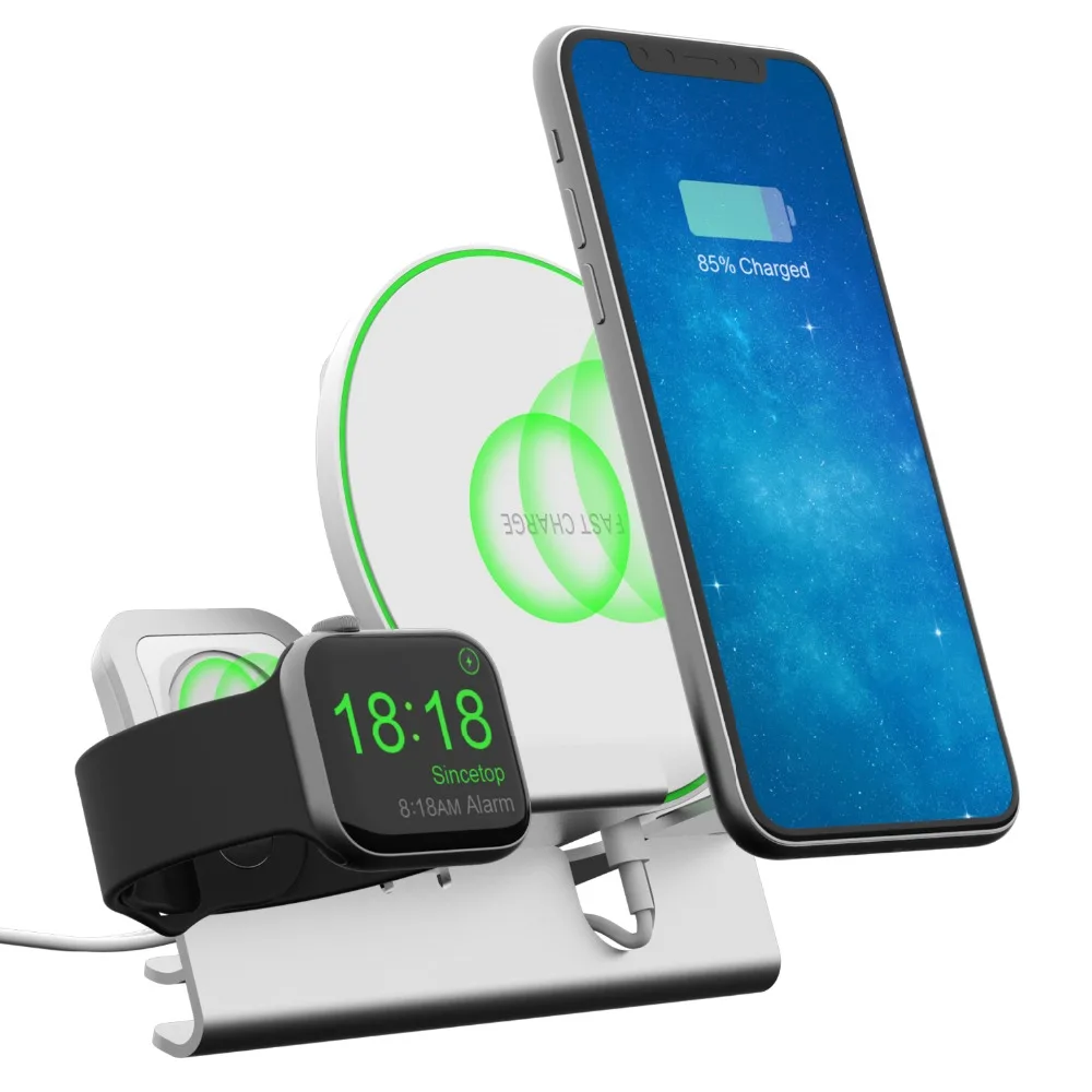 Держатель зарядного устройства для Apple Watch 2 в 1 быстрая Беспроводная зарядка