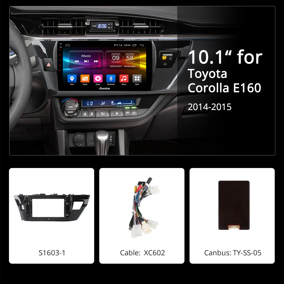 Ownice K1 K2 K3 10 2 &quotВосьмиядерный автомобильный Радио dvd плеер din gps Android 9 0 для Toyota corolla