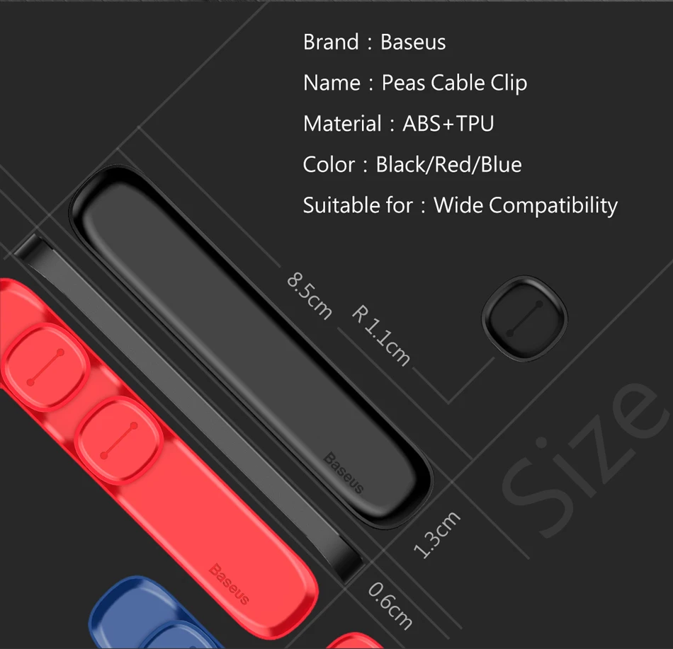 Baseus Магнитный Кабельный органайзер USB кабель управление зажим для намотки рабочего стола рабочая станция провода шнур протектор кабельный держатель для iPhone