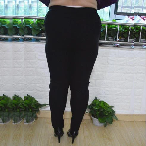 Женские офисные брюки большого размера 3XL-10XL сексуальные винтажные черные