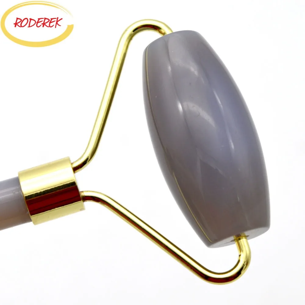 Массажный ролик для похудения с агатом нефритом натуральным камнем массажа тела