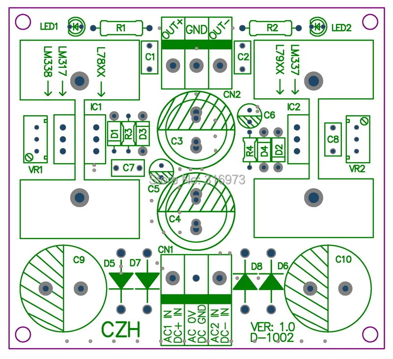 Плата модуля регулятора напряжения постоянного тока +/ 24 В высокое качество.|board