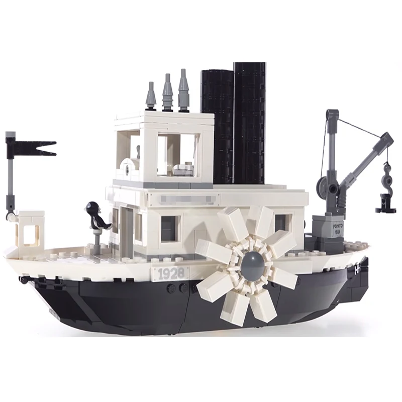 Сериалы DisneyING Steamboat Willie набор со светодиодной подсветкой строительные блоки кирпичи идеи Мальчик Дети подарки на день рождения