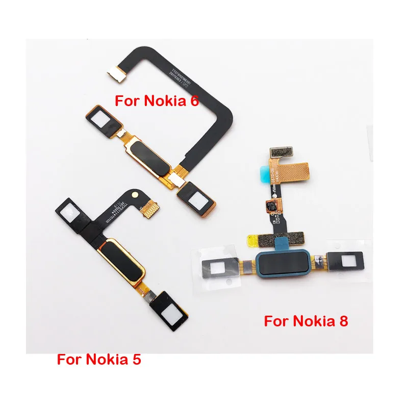 Кнопка Главная отпечатков пальцев для Nokia 5 6 8 7 5,1 Plus 6,1X5X6 Датчик гибкий кабель лента запасные части