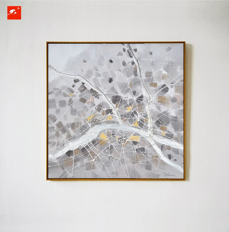 2016 простой серый скандинавский натуризм абстрактное украшение на стену живопись