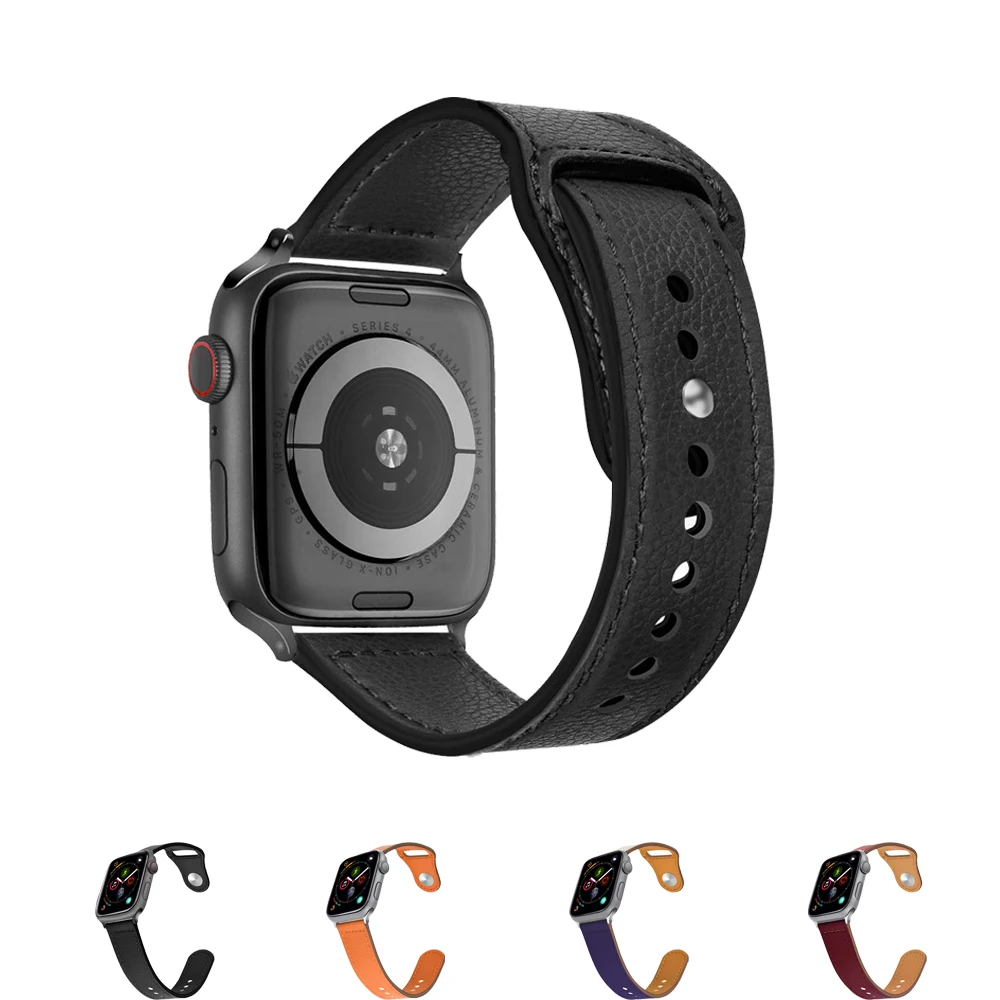 Кожаный ремешок для Apple watch band 4 44 мм/40 мм iWatch 42 38 часов из натуральной кожи браслет 3