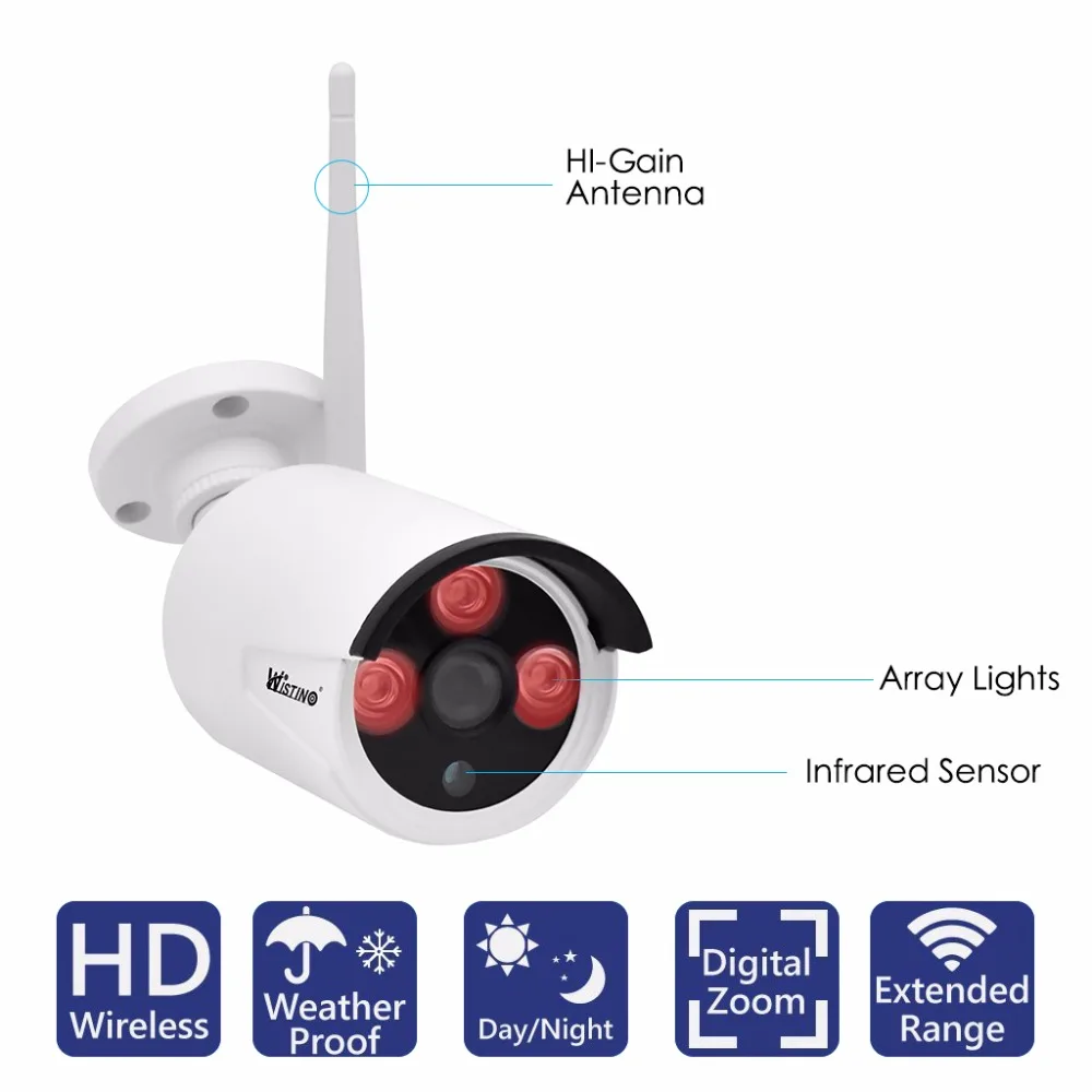 Wistino HD 720 P комплект безопасности wifi NVR CCTV камера система IP s беспроводная
