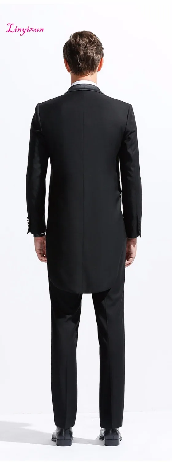 Linyixun 2018 Новое мужское модное торжественное платье смокинг костюм мужской набор