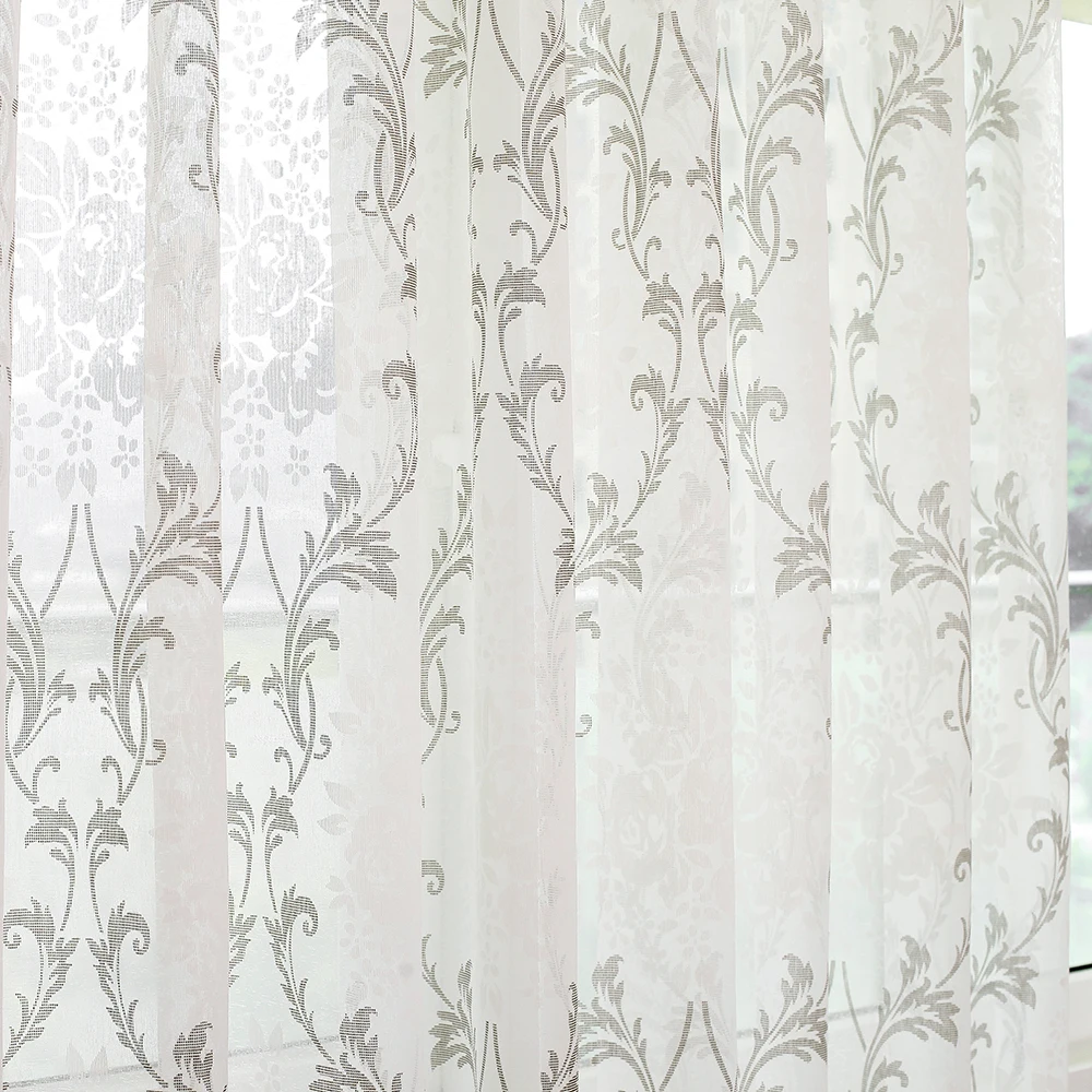 DSinterior elegant classic design burnout tulle sheer curtain for bedroom or living room window | Дом и сад