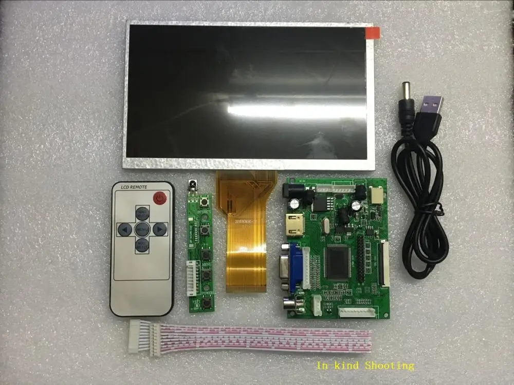 ЖК плата контроллера TTL LVDS HDMI VGA 2AV 50 PIN для AT070TN94 92 Поддержка автоматически Raspberry Pi