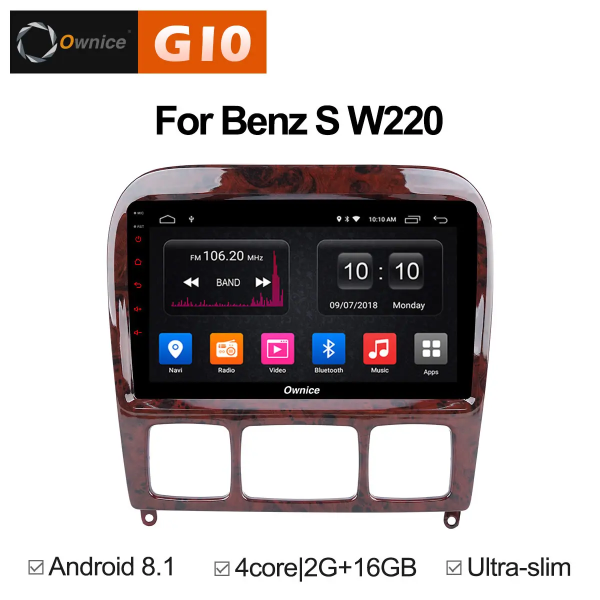 Ownice C500 + G10 Android 8 1 для Mercedes Benz/S280/S320/S350/S400/S500/W220/W215/C S Class 2din автомобильный DVD плеер