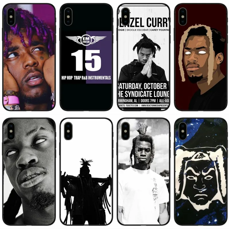 Мягкий силиконовый черный чехол Denzel с изображением карри для iPhone 6 6plus 7 8plus 5 5S 5C SE X