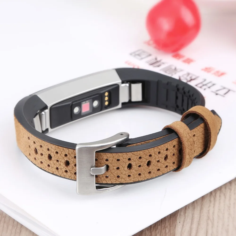 Joyozy натуральная кожа + ТПУ ремешок для часов Браслет Для Fitbit Alta/Alta hr Замена