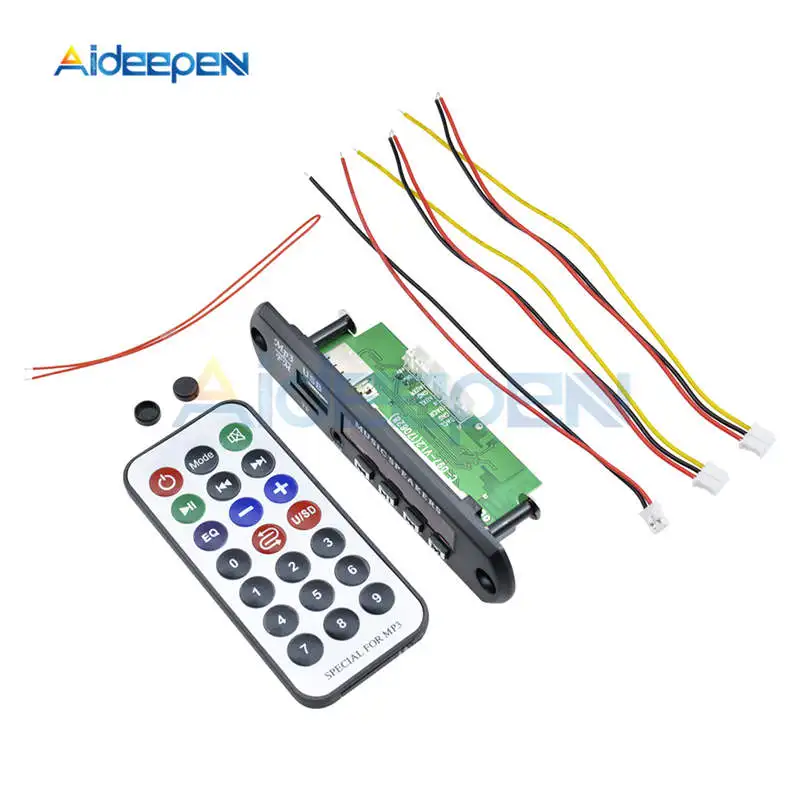 

Стандартный беспроводной Bluetooth DC 7 В-12 в MP3 WMA декодер плата аудио модуль TF USB радио для автомобиля ЖК-экран пульт дистанционного управления