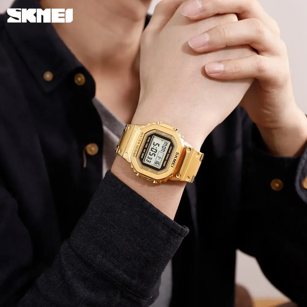 SKMEI Relogio Masculino 1456 мужские электронные цифровые часы с хронографом часы с двойным дисплеем спортивные часы мужские наручные часы