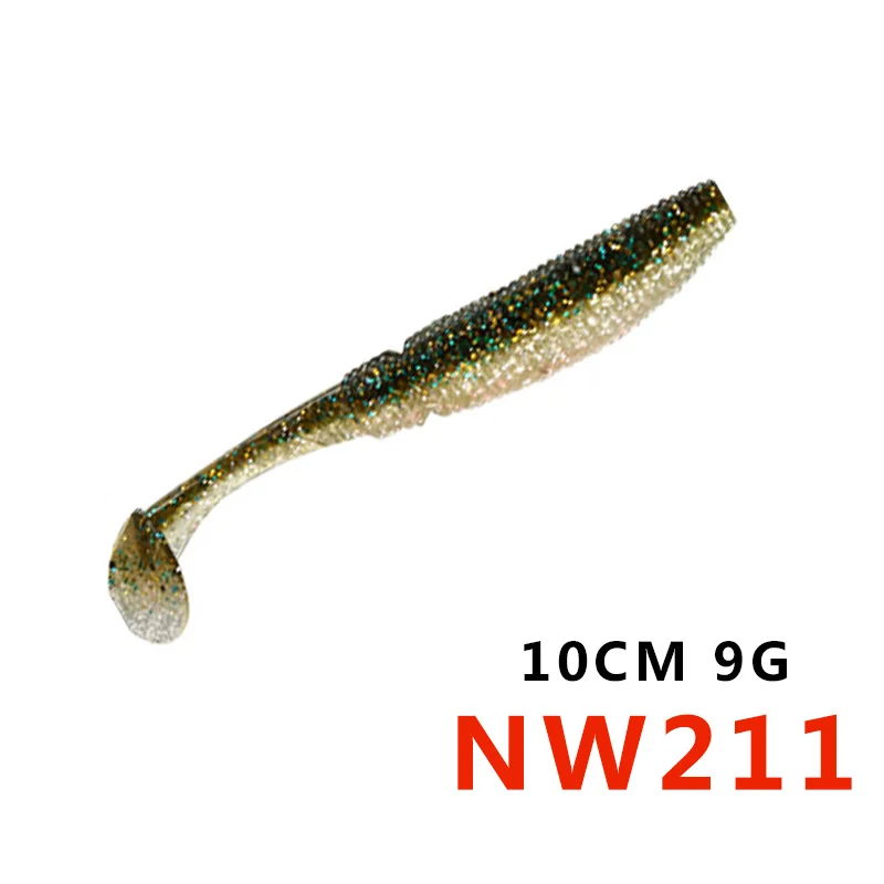 Noeby бренд SW5019S 8,5 см 10 см товар мягкие пластиковые приманки Искусственные lurefor для рыбалки от hunthouse - Цвет: 100mm9gNW211